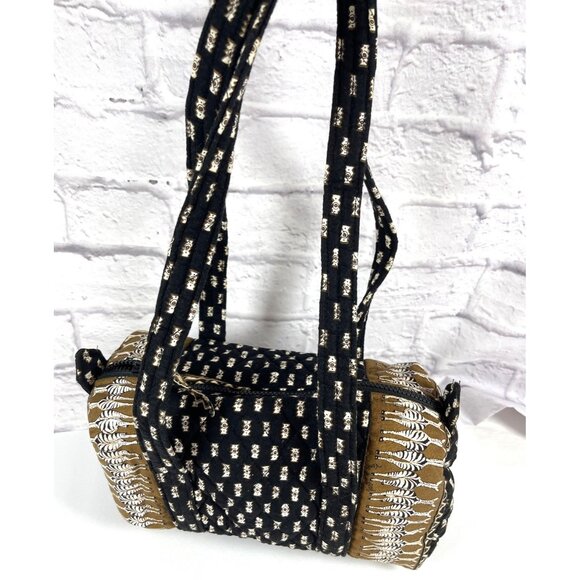 Africa Purse Vera Bradley Quilted Mini Duffle Shoulder Bag Handbag Zebra Retired - Picture 15 of 16